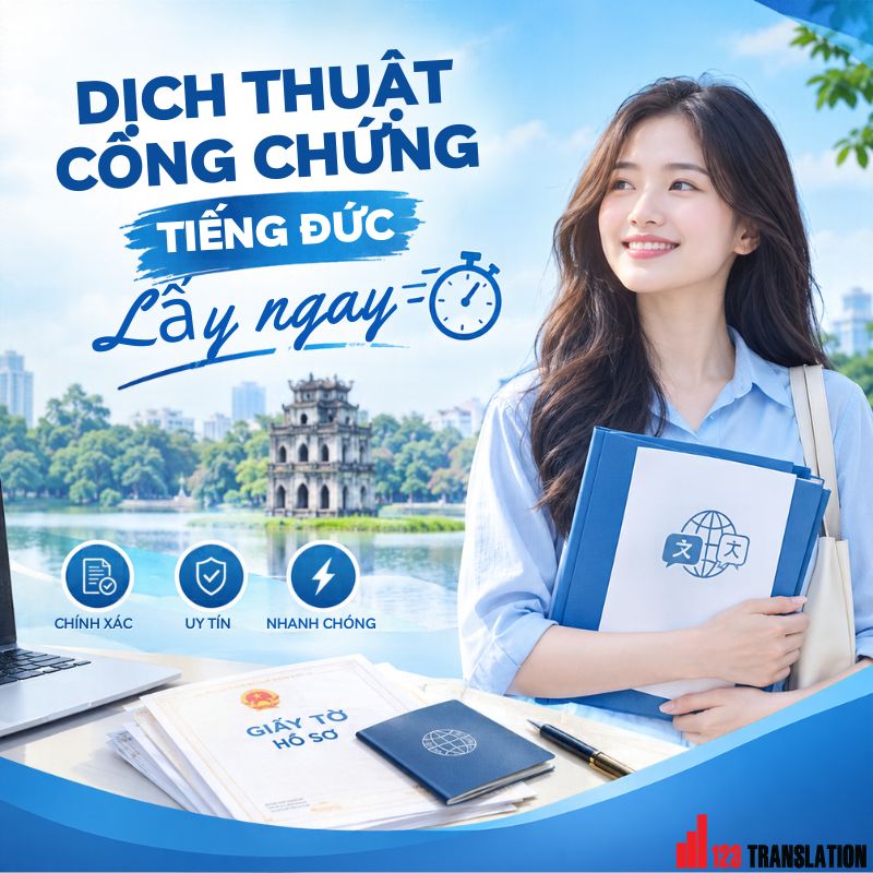 Dịch thuật công chứng tiếng Đức 2026 uy tín, chuyên nghiệp và chính xác